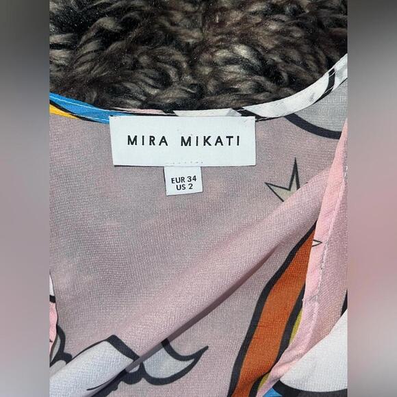 Mira Mikati Rainbow Ray Printed Dress, Size 2 - Picture 8 of 9